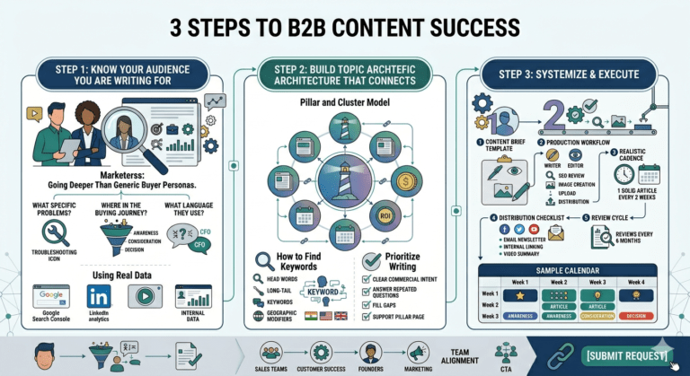 3 steps for creating a blog content plan that drives B2B traffic, builds authority & generates leads