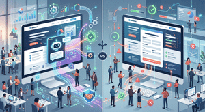 Split test comparing chatbot vs form lead conversion on a B2B landing page